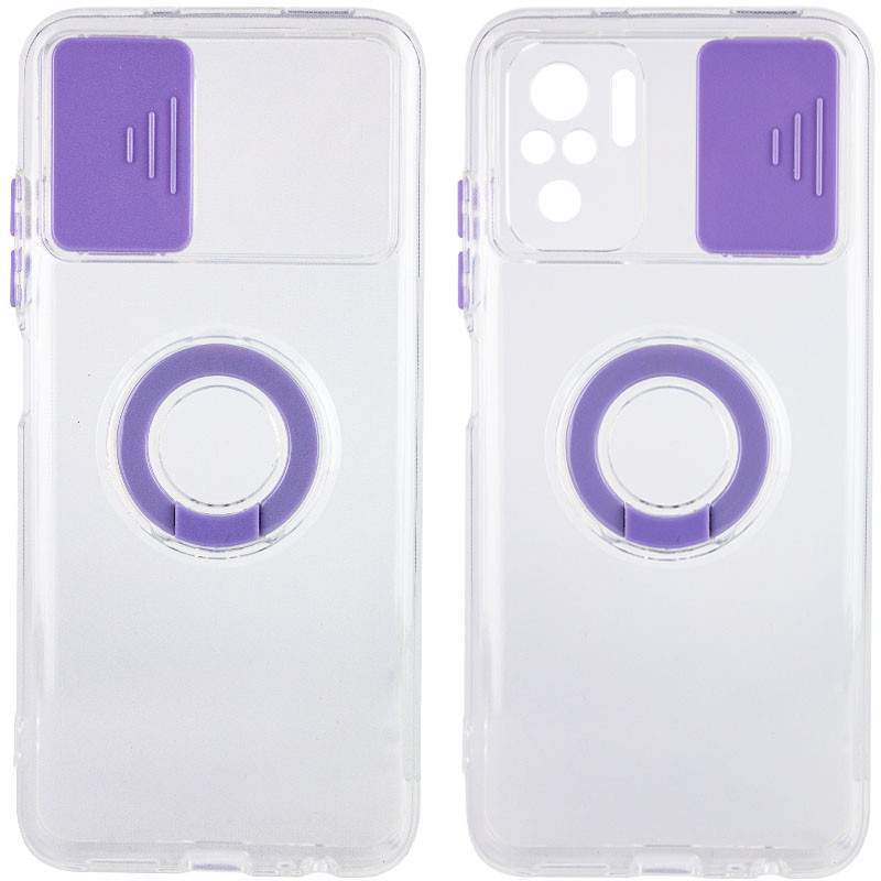 

Чохол Camshield ColorRing TPU зі шторкою для Xiaomi Redmi Note 10 (Бузковий) 1162395