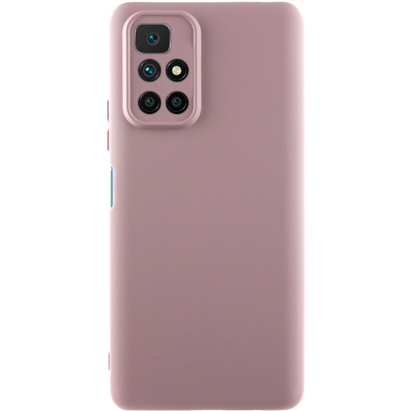 Чехол TPU GETMAN Liquid Silk Full Camera для Xiaomi Redmi 10 (Розовый / Pink Sand)