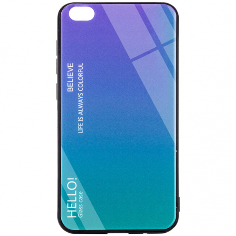 

TPU+Glass чехол Gradient HELLO для Xiaomi Redmi Go (Фиолетовый) 707366