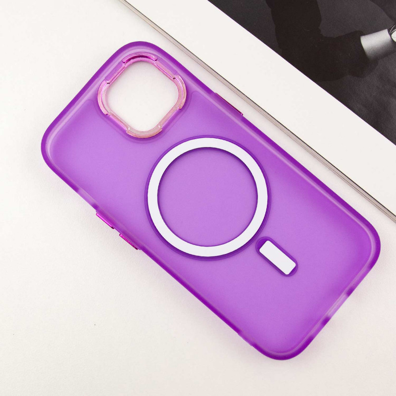 Чехол TPU+PC Lily with Magnetic safe для Apple iPhone 15 (6.1") (Purple) в магазине vchehle.ua