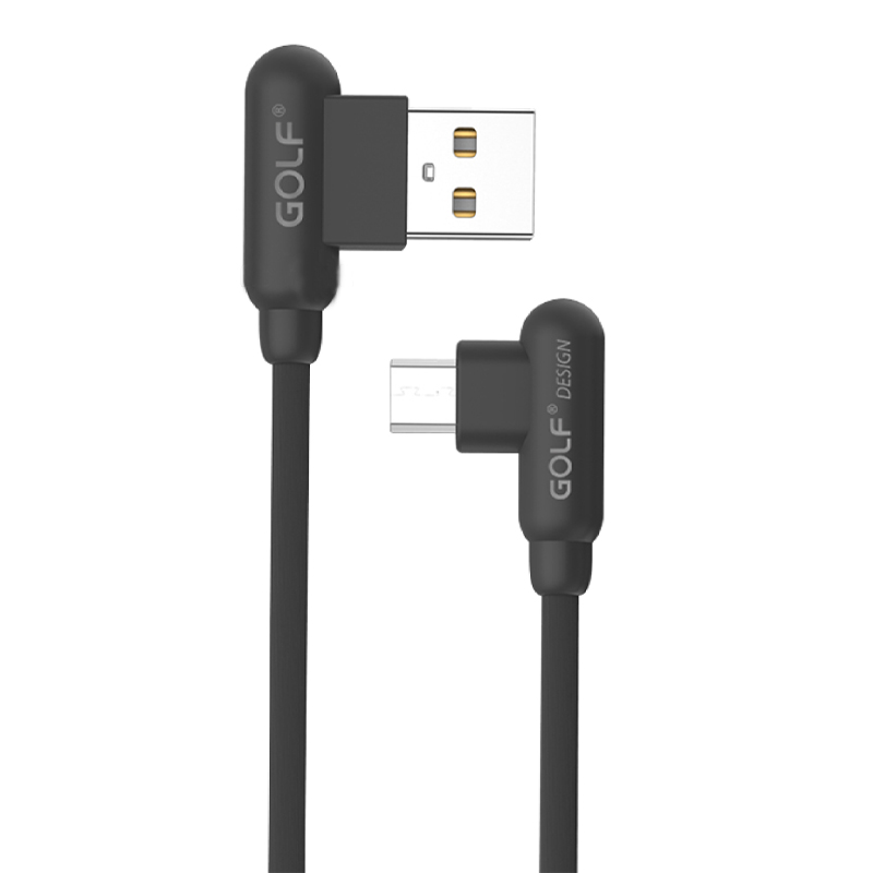 

Дата кабель GOLF (GC-45m) USB to MicroUSB c L-подключением (100см) (Черный) 579971