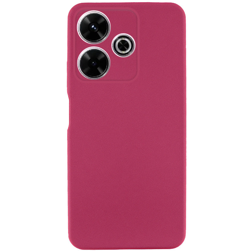 Чехол TPU GETMAN Liquid Silk Full Camera для Xiaomi Redmi 13 4G / Poco M6 4G (Бордовый / Marsala)