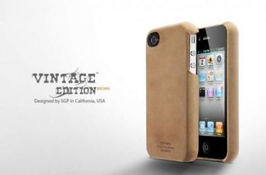 Кожаный чехол SGP (5 цветов) для iPhone 4