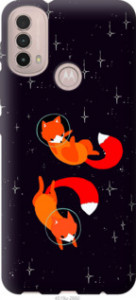 Чехол Лисички в космосе для Motorola E40