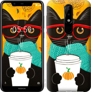 

Чехол Осенний кот для Nokia 5.1 Plus 878778