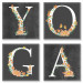 Набор для росписи по номерам. YOGA лофт 18*18 см*4 шт. CH118 (Разноцветный)