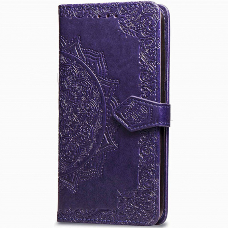 Кожаный чехол (книжка) Art Case с визитницей для Samsung Galaxy A20 / A30 (Фиолетовый)