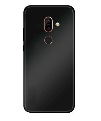

TPU+Glass чехол Gradient series для Nokia 7 plus (Черный) 679929