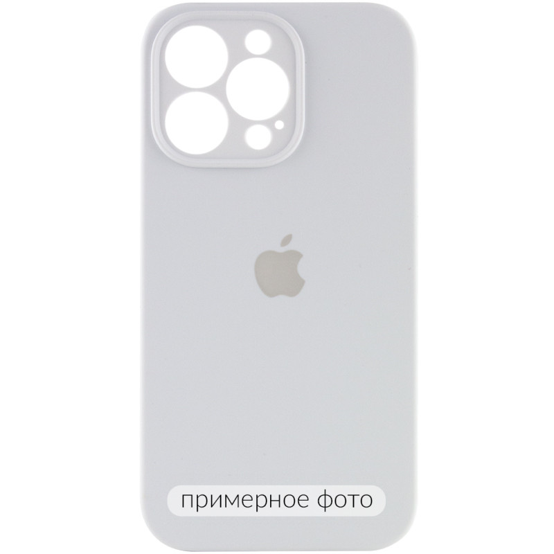 Чехол Silicone Case Full Camera Protective (AA) для Apple iPhone 16 (6.1") (Белый / White)