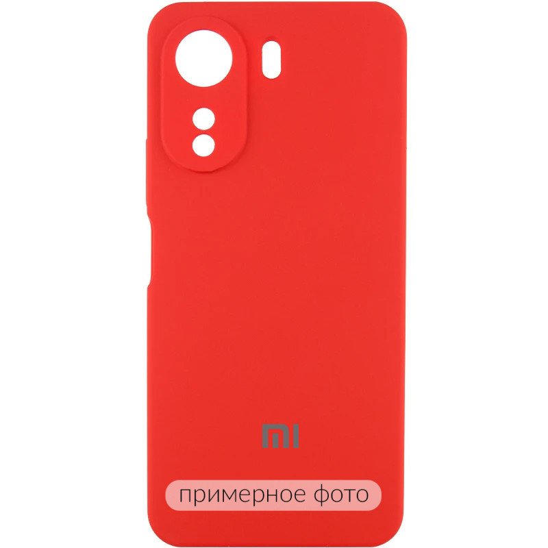 Чохол Silicone Cover Lakshmi Full Camera (AAA) with Logo на Xiaomi Redmi 13C / Poco C65 (Червоний / Red)