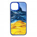 TPU+PC чохол TakiTaki Magic glow на Apple iPhone 13 / 14 (6.1") (Flag / Blue)