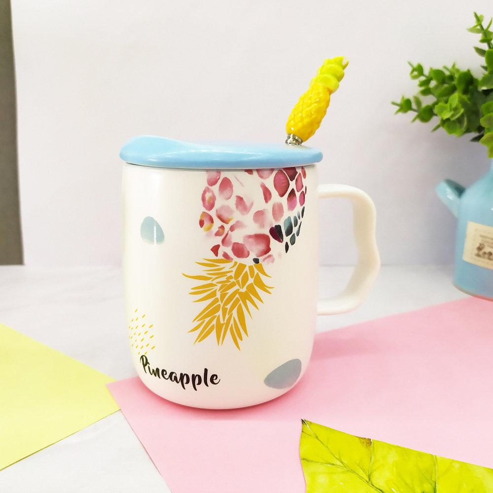 Керамическая чашка Pineapple (Синий)
