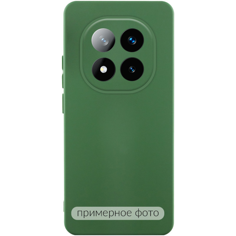Чохол Silicone Cover Lakshmi Full Camera (AA) на Xiaomi Redmi A5 / Poco C71 (Зелений / Dark green)