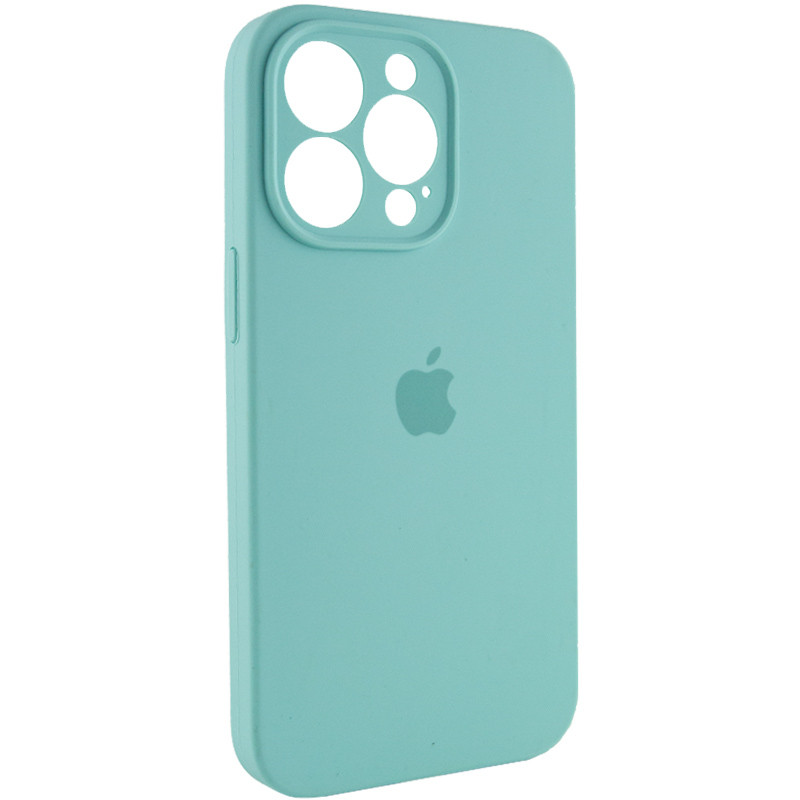 Фото Чохол Silicone Case Full Camera Protective (AA) на Apple iPhone 15 Pro (6.1") (Бірюзовий / Marine Green) на vchehle.ua