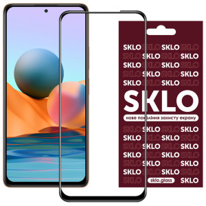 Защитное стекло SKLO 3D (full glue) для Xiaomi Redmi Note 10