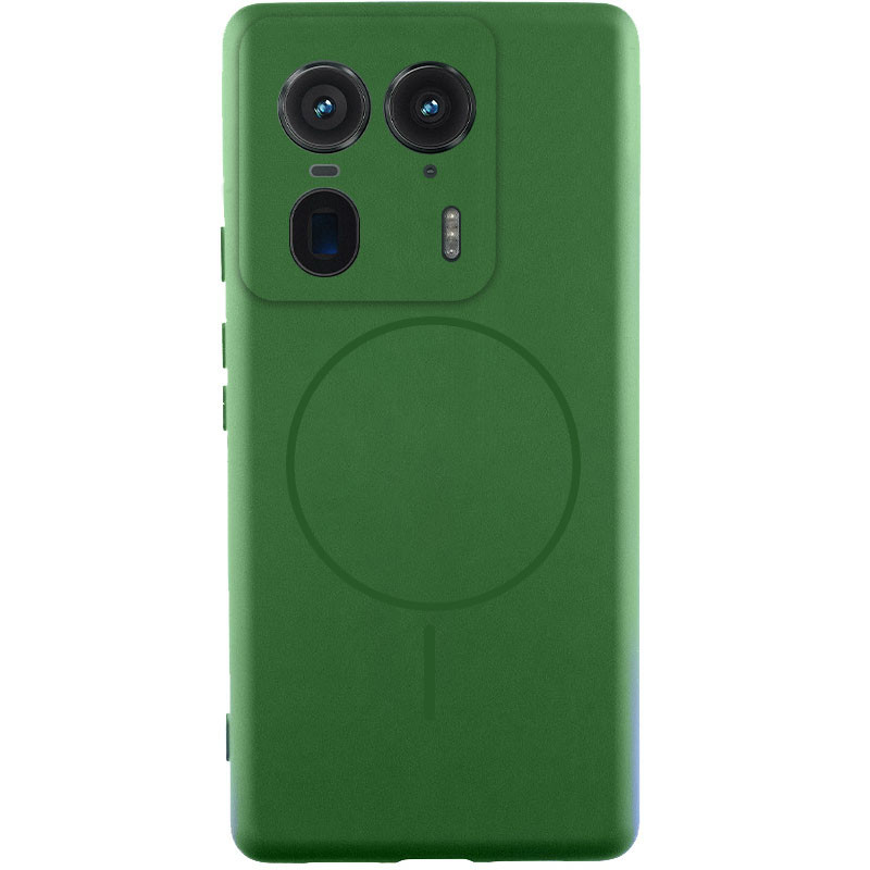 Чехол Silicone Cover Lakshmi Full Camera (AA) with MagFit для Motorola Edge 50 Ultra (Зеленый / Dark green)