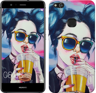 

Чохол Арт-дівчина в окулярах на Huawei P10 Lite 626601