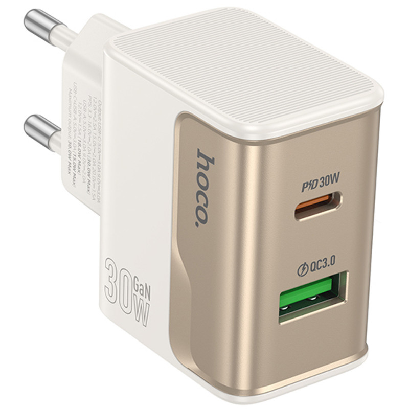 Фото СЗУ Hoco CS73A Star Speed PD30W+QC3.0 (1USB-A/1C) (White) на vchehle.ua