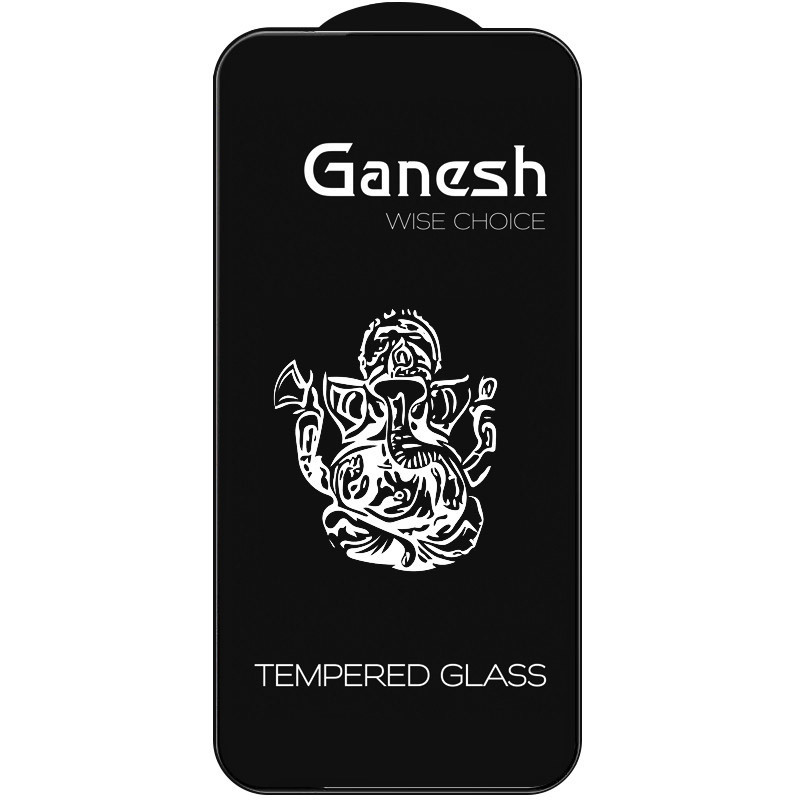 Фото Защитное стекло Ganesh (Full Cover) для Apple iPhone 15 Plus / 16 Plus (6.7") (Черный) на vchehle.ua