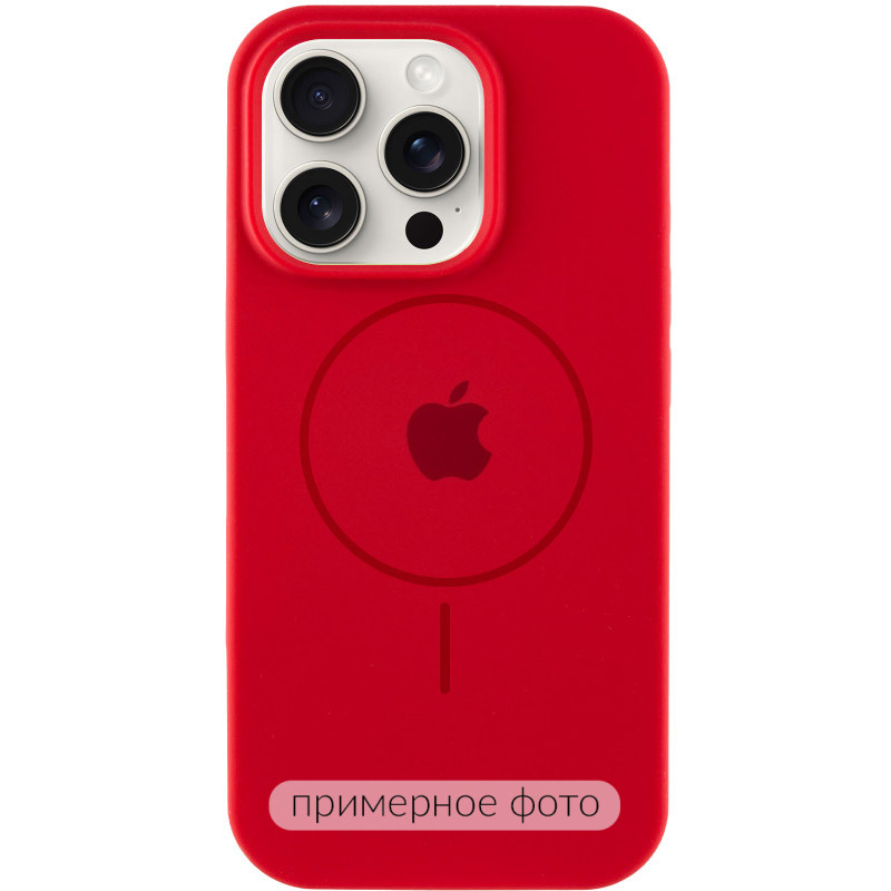 Чехол Silicone Case Full Protective (AA) with Magnetic Safe для Apple iPhone 11 (6.1") (Красный / Red)