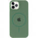 Фото Чохол Silicone Case Full Protective (AA) with Magnetic Safe на Apple iPhone 12 Pro Max (6.7") (Зелений / Pine green) на vchehle.ua