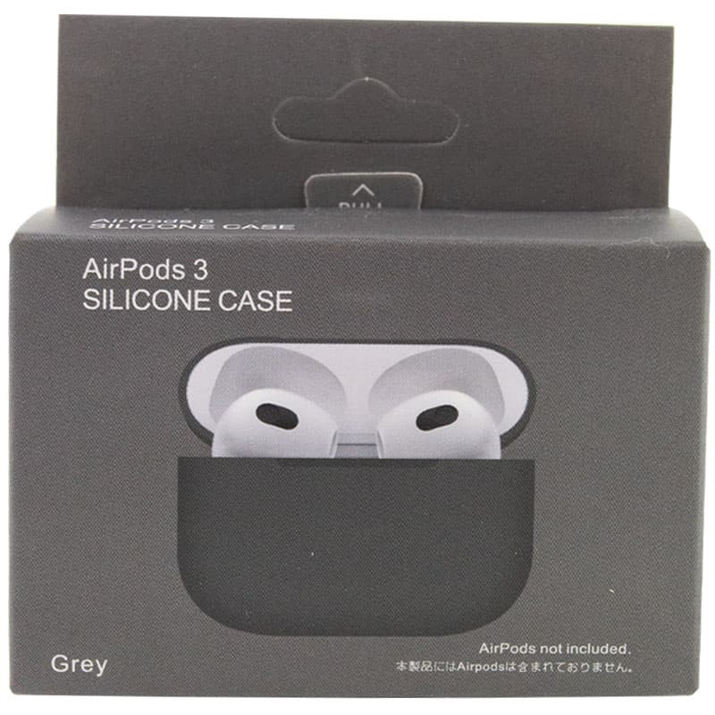 Фото Силиконовый футляр для наушников AirPods 3 (Серый / Gray) в магазине vchehle.ua