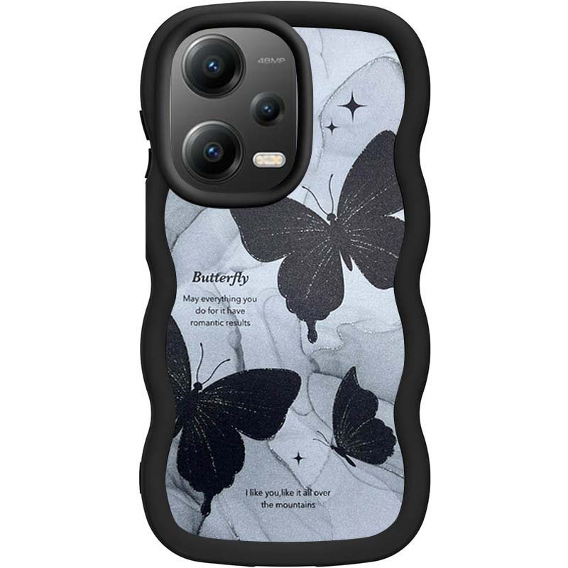 Чехол TPU Cloudy Pictures для Xiaomi Poco X5 5G / Redmi Note 12 5G (Butterflies)