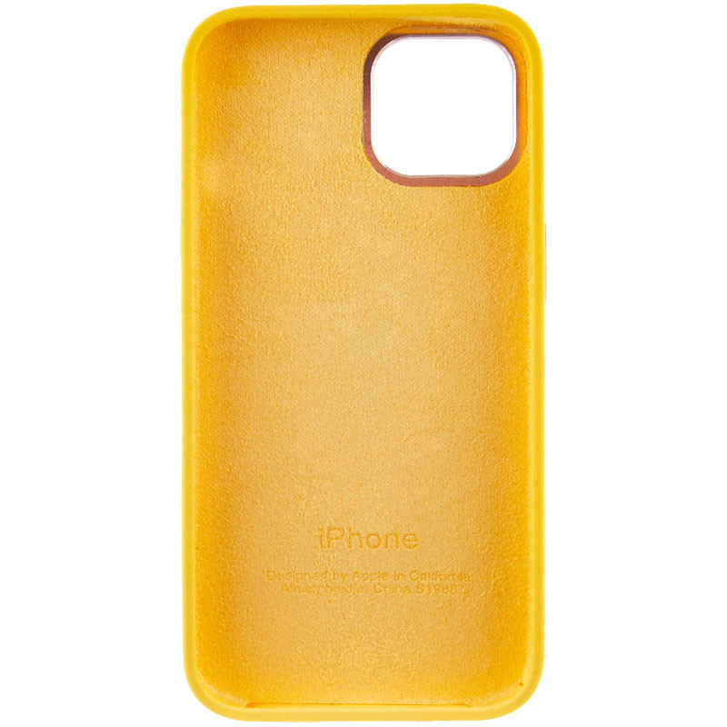 Чохол Silicone Case Metal Buttons (AA) на Apple iPhone 13 (6.1") (Жовтий / Bright Yellow) в магазині vchehle.ua