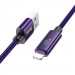 Фото Дата кабель Hoco U125 Benefit 2.4A USB to Lightning with display (1.2m) (Purple) на vchehle.ua