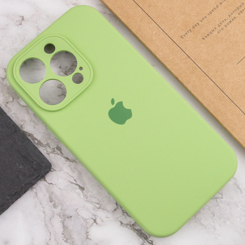 Купить Чехол Silicone Case Full Camera Protective (AA) для Apple iPhone 14 Pro (6.1") (Мятный / Mint) на vchehle.ua