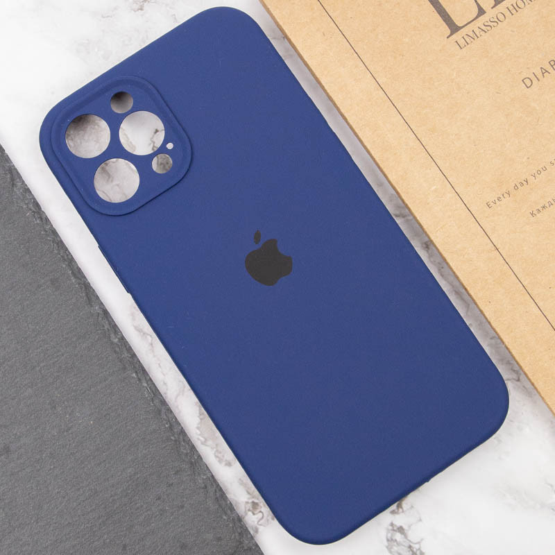 Купить Чехол Silicone Case Full Camera Protective (AA) для Apple iPhone 12 Pro (6.1") (Синий / Deep navy) на vchehle.ua