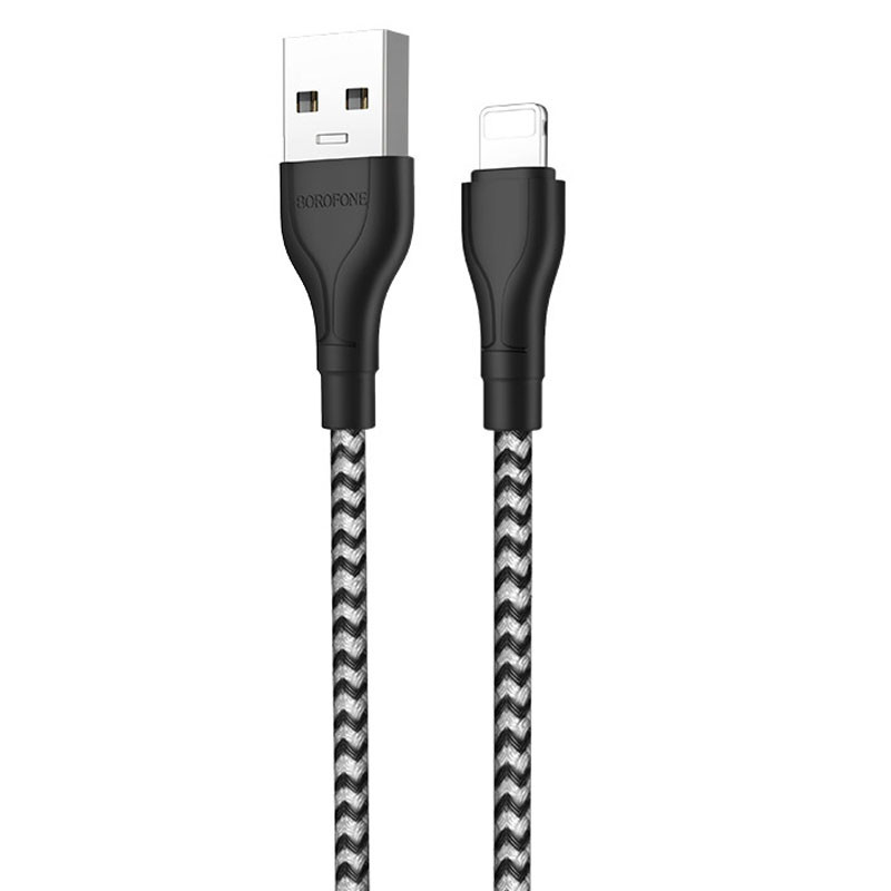 Дата кабель Borofone BX39 USB to Lightning (1m) (Чорно - білий)