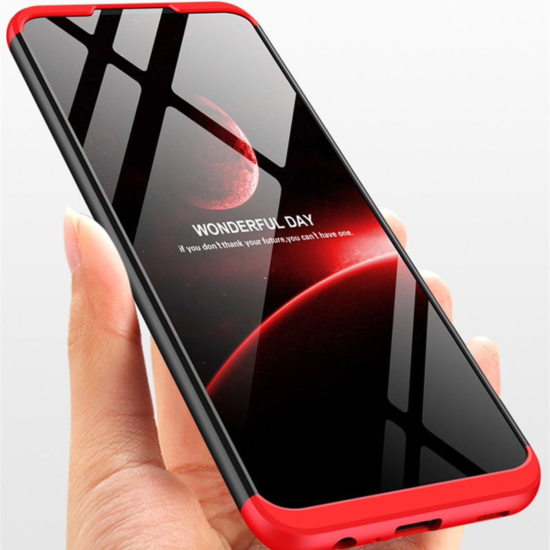 Купить Пластиковая накладка GKK LikGus 360 градусов (opp) для Samsung Galaxy A72 4G / A72 5G (Черный / Красный) на vchehle.ua
