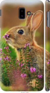 Чехол Кролик и цветы для Samsung Galaxy J6 Plus 2018