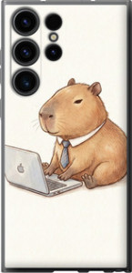Чохол Funny Capybara CEO Working на Samsung Galaxy S23 Ultra