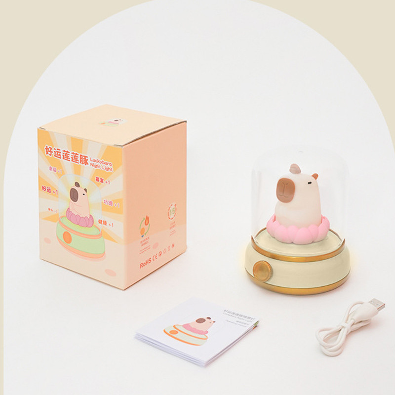 Замовити Нічник Capybara and Lotus (Yellow) на vchehle.ua