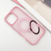 Фото TPU+PC чохол Metal Buttons with Magnetic Safe Colorful HQ Ring для Apple iPhone 16 Pro (6.3") (Pink) в маназині vchehle.ua