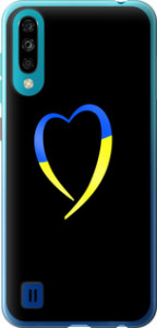 Чехол Жёлто-голубое сердце для ZTE Blade A7 2020