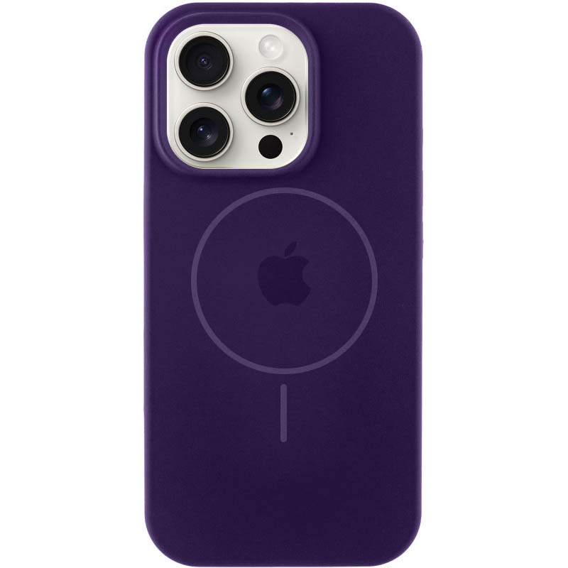 Чохол Silicone Case Full Protective (AA) with Magnetic Safe на Apple iPhone 15 Pro (6.1") (Фіолетовий / Amethyst)