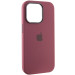 Чохол Silicone Case Metal Buttons (AA) на Apple iPhone 14 Pro (6.1") (Эстетический дефект / Бордовий / Plum)