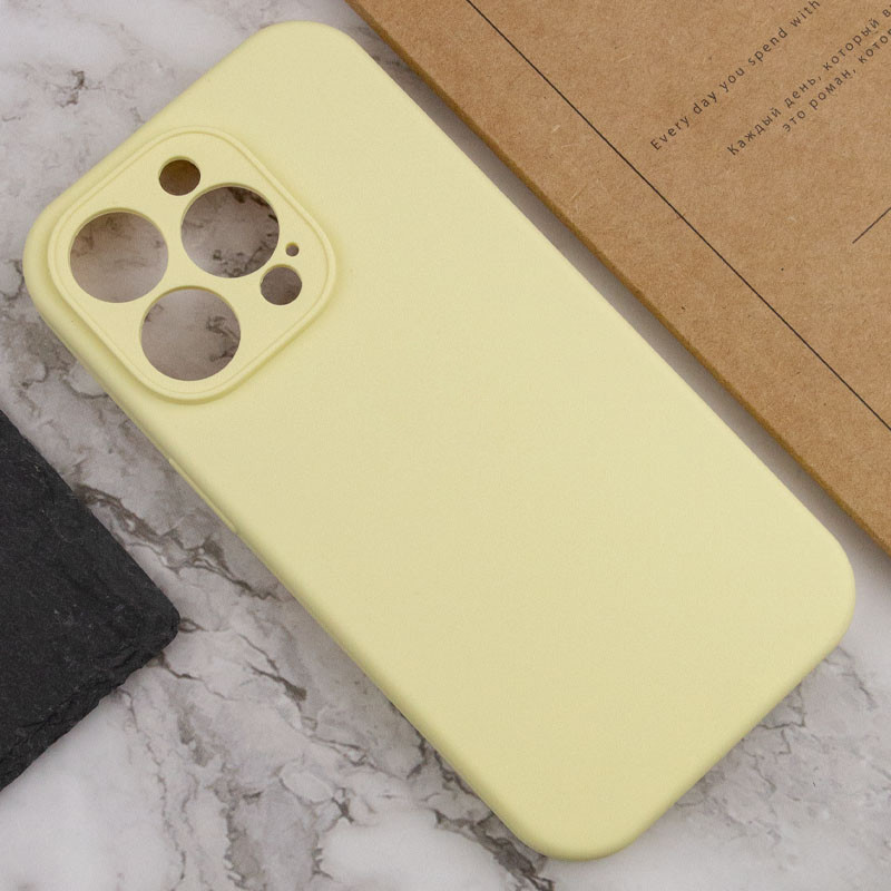 Купить Чехол Silicone Case Full Camera Protective (AA) NO LOGO для Apple iPhone 15 Pro Max (6.7") (Желтый / Mellow Yellow) на vchehle.ua