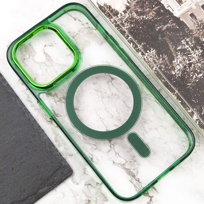 Купить Чехол TPU Iris with Magnetic safe для Apple iPhone 14 Pro (6.1") (Зеленый) на vchehle.ua