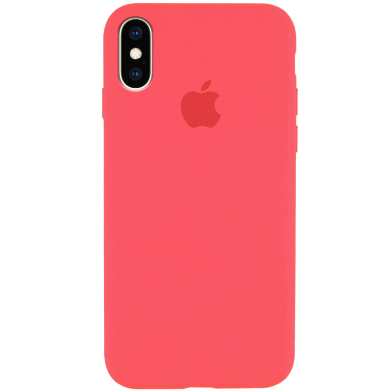 Чохол Silicone Case Full Protective (AA) на Apple iPhone XS Max (6.5") (Кавуновий / Watermelon red)