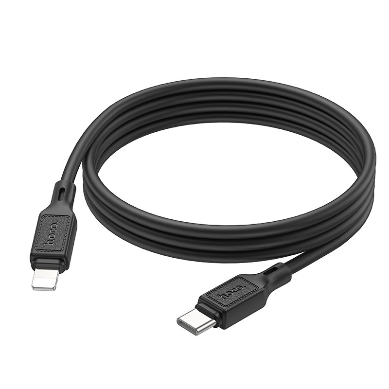 Купити Дата кабель Hoco X90 Cool silicone Type-C to Lightning 20W (1m) (Black) на vchehle.ua
