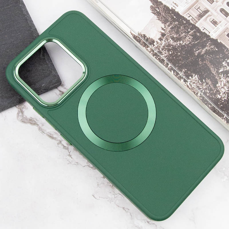 TPU чехол Bonbon Metal Style with Magnetic safe для Xiaomi Redmi Note 13 4G (Зеленый / Army Green) в магазине vchehle.ua