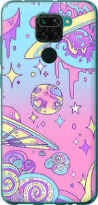 Чехол Розовая галактика для Xiaomi Redmi Note 9