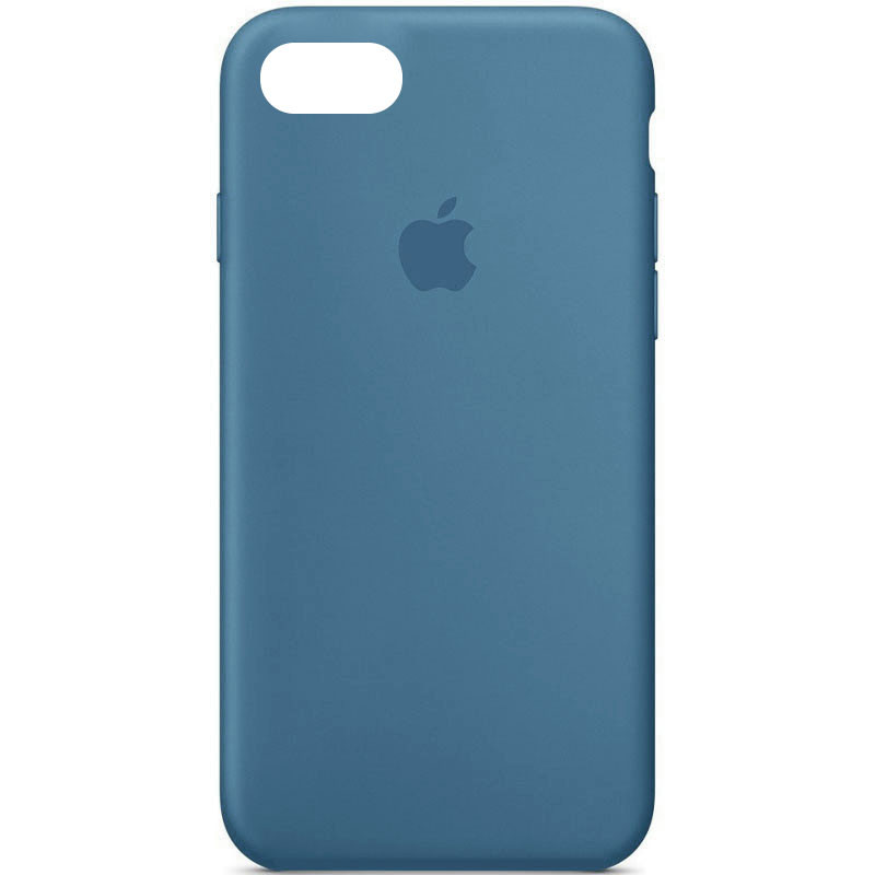 Чехол Silicone Case Full Protective (AA) для Apple iPhone SE (2020) (Синий / Blue Jay)