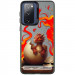 TPU+PC чохол TakiTaki Fantasy magic glow на Samsung Galaxy S22 Ultra (Fire dragon - Black)