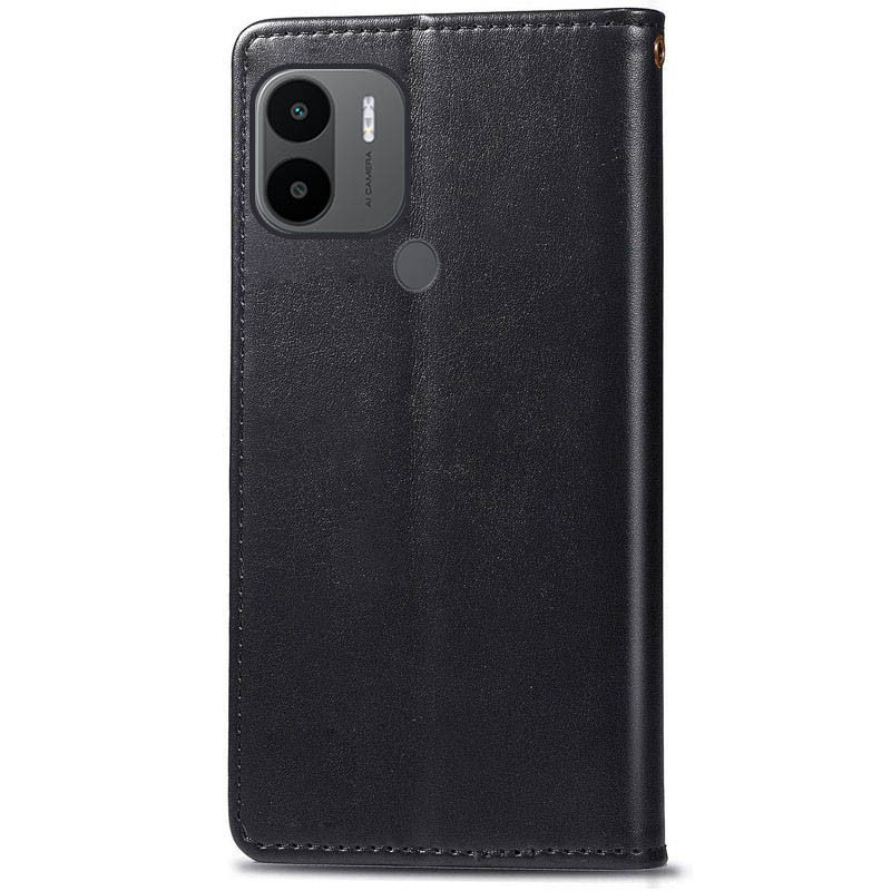 Фото Кожаный чехол книжка GETMAN Gallant (PU) для Xiaomi Redmi A1+ / Poco C50 / A2+ (Черный) на vchehle.ua