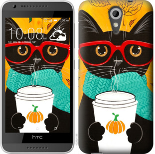 

Чехол Осенний кот для HTC Desire 620G 924032